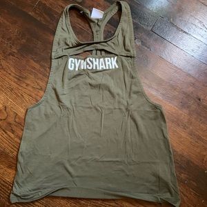 Green gymshark workout tank